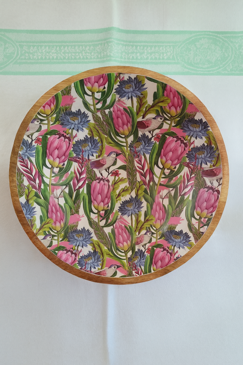 Tropical Flower Bowl mit Vögeln – 35 cm